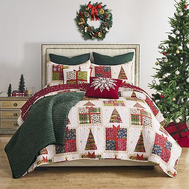Greenland Home Fashions Deck the Halls Holiday Quilt Set