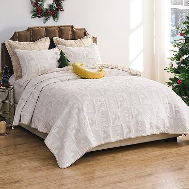 Greenland Home Fashions Reindeer Games Coverlet Set
