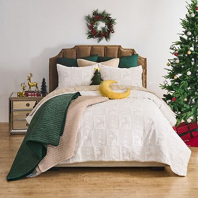 Greenland Home Fashions Reindeer Games Coverlet Set