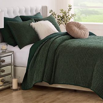 Greenland Home Fashions Velvet Crush Coverlet Set