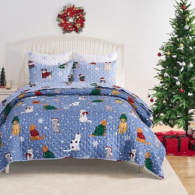 Greenland Home Fashions Winter Whiskers Quilt Set