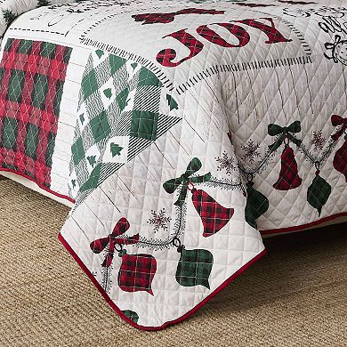Avanti Patchwork Plaid Reversible Quilt Set