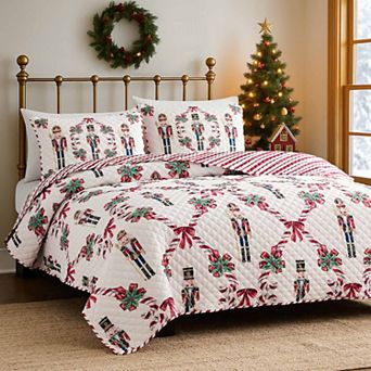 Avanti Nutcracker Reversible Quilt Set