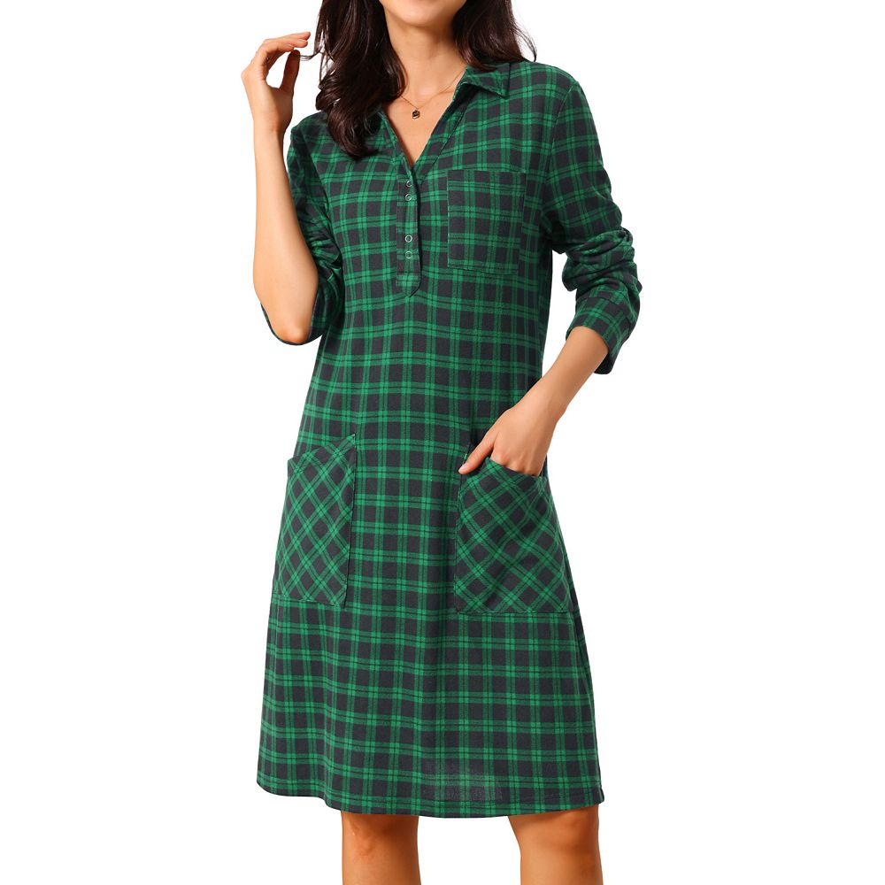 green plaid flannel dress Green Plaid Mini Dress - Holiday Dresses