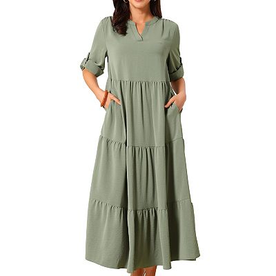 midi travel dress with pockets Flowy Sleeveless Midi Dress With Pockets - Lightweight, Breathable, Travel-friendly  - Custom Made to Order