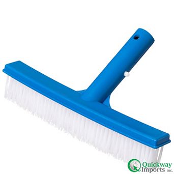 Quickway Imports 10-inch Bristle Brush Head Designed to Clean Walls Floors Steps & Corners for Pool