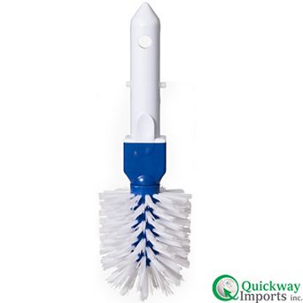 Quickway Imports Round Brush Head Fine Bristle Scrub for Pools Spas Hot Tubs & Tight Spaces