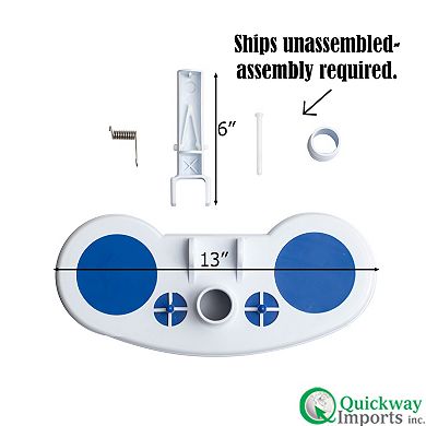 Quickway Imports Pool Surface Cleaner Vacuum Head with Air-Relief Valves & Swivel Hose Connector