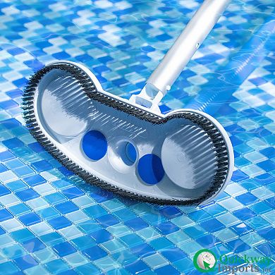Quickway Imports Pool Surface Cleaner Vacuum Head with Air-Relief Valves & Swivel Hose Connector