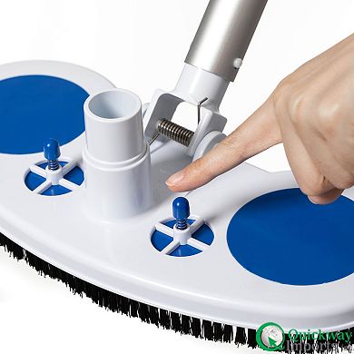 Quickway Imports Pool Surface Cleaner Vacuum Head with Air-Relief Valves & Swivel Hose Connector