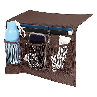 1Pcs Bedside Caddy, Bed Caddy Bedside Organizer Bed Hanging Caddy 4 Pockets Hanging Storage Bag