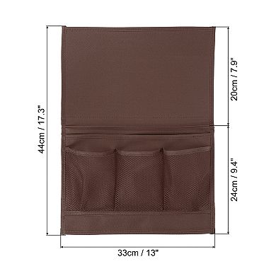 1Pcs Bedside Caddy, Bed Caddy Bedside Organizer Bed Hanging Caddy 4 Pockets Hanging Storage Bag