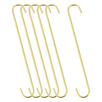 6 pc S Hanging Hooks, Extra Long Steel Hanger, Indoor Outdoor Uses for Garden, Bathroom, Closet