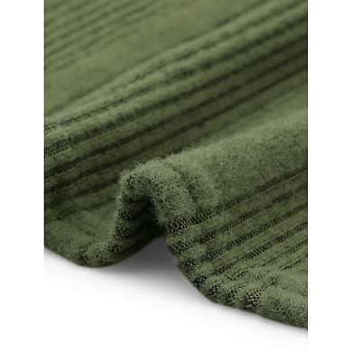 Plus Size Knit Dress for Women Square Neck Long Sleeve Casual Flowy A Line Midi Dresses with Pockets