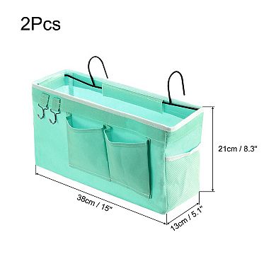 2pcs Bedside Caddy, Bed Caddy Bunk Bed Caddy Bedside Organizer Bunk Caddy Bag with Hooks
