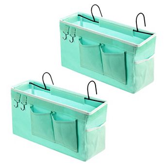 2 pc Bedside Caddy, Bed Caddy Bunk Bed Caddy Bedside Organizer Bunk Caddy Bag with Hooks