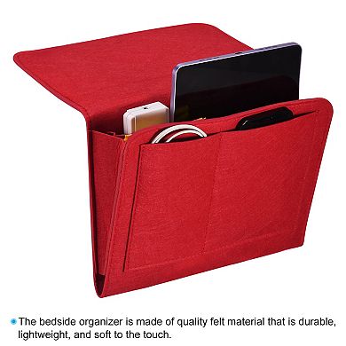 1Pcs Bedside Organizer Bed Hanging Caddy 5 Pockets Hanging Bag