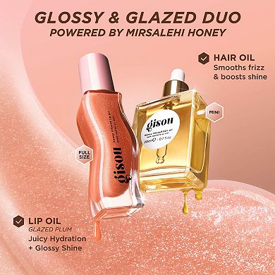 Glossy & Glazed Hair & Lip Oil Gift Set