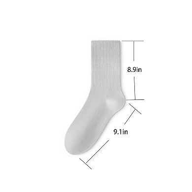 Women's Solid Crew Socks 2-Pack Soft Stretch Knit Comfortable Lightweight Everyday Fit