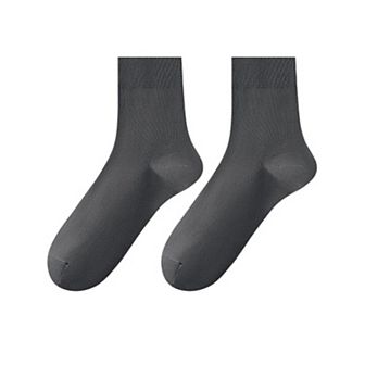 Women's Solid Crew Socks 2-Pack Soft Stretch Knit Comfortable Lightweight Everyday Fit