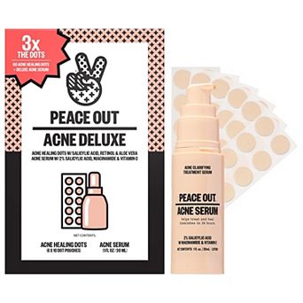 Peace Out Acne Healing Dots Mega Value Set with Full-Size Acne Serum