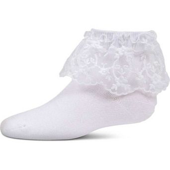 Little Kids Petite Floral Lace Cotton Blend Anklet Socks