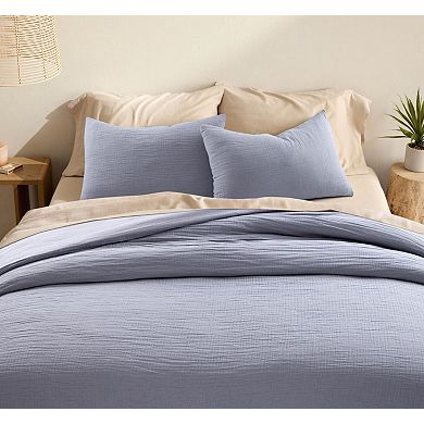 Miryana Crinkle 3-pc. Cotton Duvet Set with Shams