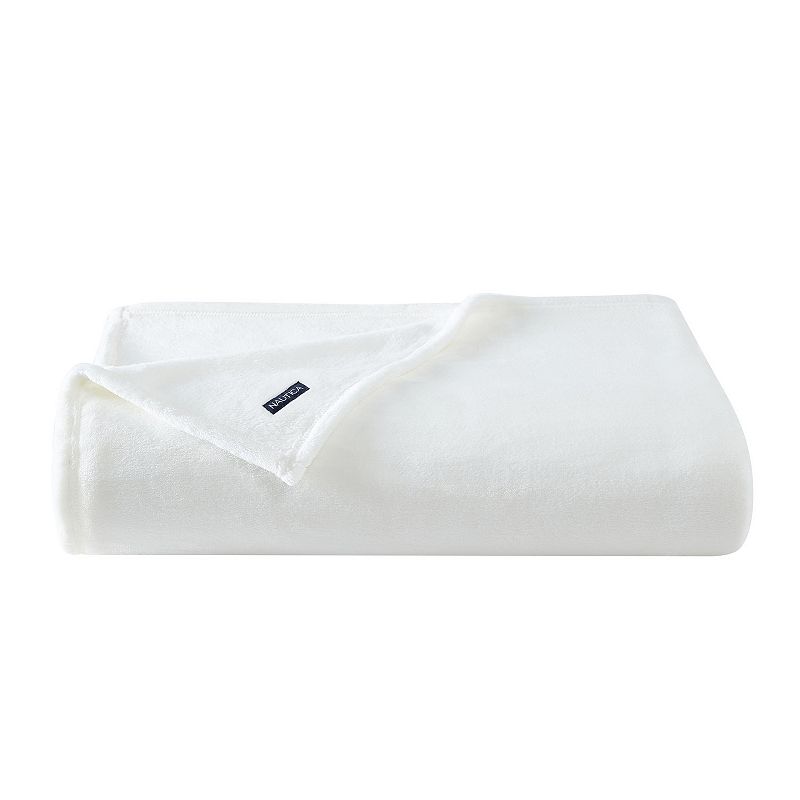 Nautica Solid Throw Blanket, White