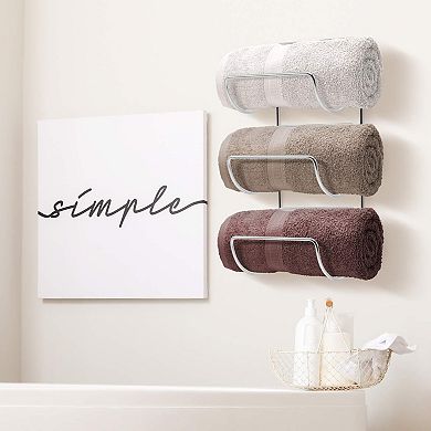 Sorbus 2 Pack Wall-Mount Towel Rack - Great for Organizing Bath Towels, Washcloths, & more (Holds 6)