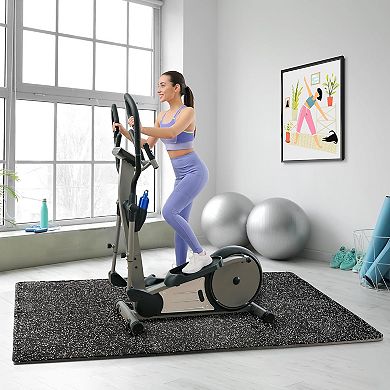 Sorbus (12 Tiles, 48 Sq ft) Exercise High Density Rubber Interlocking Floor Tiles
