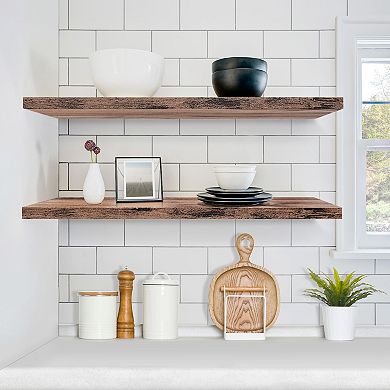 2 Pack (35"x9") Sorbus Long Floating Wall Shelves for Decor, Kitchen, Living Room