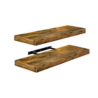 2 Pack (24"x9") Sorbus Floating Wall Shelves for Decor, Kitchen, Living Room