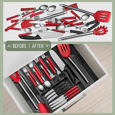 Sorbus Expandable Silverware Organizer - with 7 compartments and 2 expandable slots