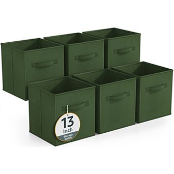Sorbus 6 Pack 13 Inch Foldable Cubes with Handles- for Home Storage & Organization