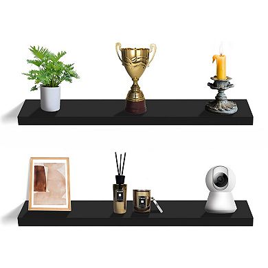 Sorbus 2 Pack 47 x 9.25 Inch Wall Mounted Floating Shelves - Stylish and Functional Storage