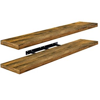 Sorbus 2 Pack 47 x 9.25 Inch Wall Mounted Floating Shelves - Stylish and Functional Storage