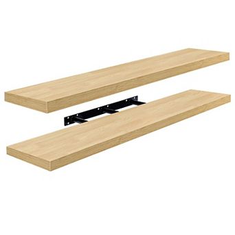 Sorbus 2 Pack 47 x 9.25 Inch Wall Mounted Floating Shelves - Stylish and Functional Storage