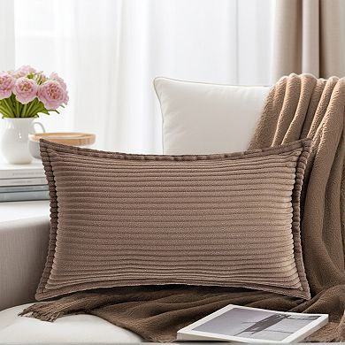 Striped Decorative Throw Pillow Covers Pack of 2 Soft Cushion Pillow Cases for Sofa Home Decor