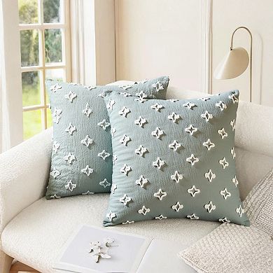 2 Pcs Jacquard Decoration Throw Pillow Cover Modern Pattern Pillow Cases for Home Sofa Bed