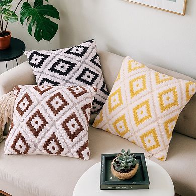 2Pcs Soft Short Plush Decorative Throw Pillow Covers Luxury Style Cushion Covers for Sofa Bedroom