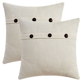 Throw Pillow Covers Triple Button Decorative Pillowcases Oblong Cushion Covers for Sofa Bed 2 pc