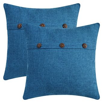 Throw Pillow Covers Triple Button Decorative Pillowcases Oblong Cushion Covers for Sofa Bed 2 pc