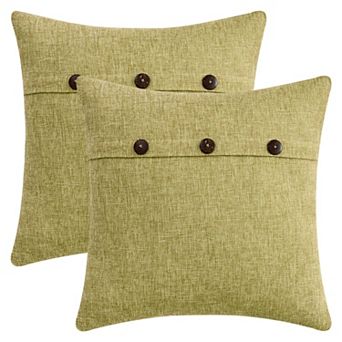 Throw Pillow Covers Triple Button Decorative Pillowcases Oblong Cushion Covers for Sofa Bed 2 pc
