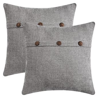 Throw Pillow Covers Triple Button Decorative Pillowcases Oblong Cushion Covers for Sofa Bed 2 pc