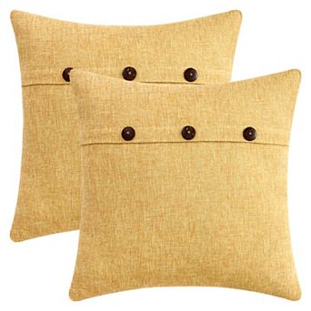 Throw Pillow Covers Triple Button Decorative Pillowcases Oblong Cushion Covers for Sofa Bed 2 pc