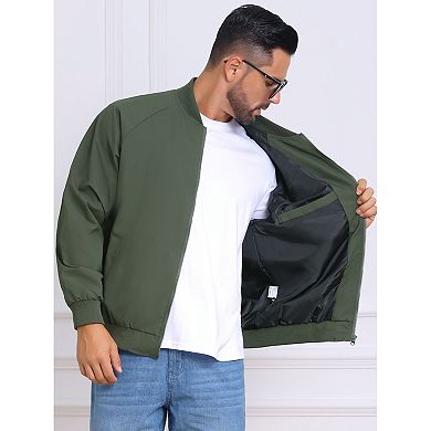 Men's Casual Stylish Lightweight Full Zip Up Bomber Jacket