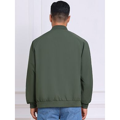 Men's Casual Stylish Lightweight Full Zip Up Bomber Jacket