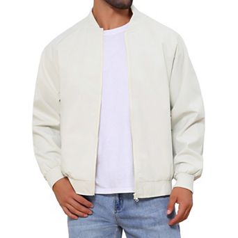 Men's Casual Stylish Lightweight Full Zip Up Bomber Jacket