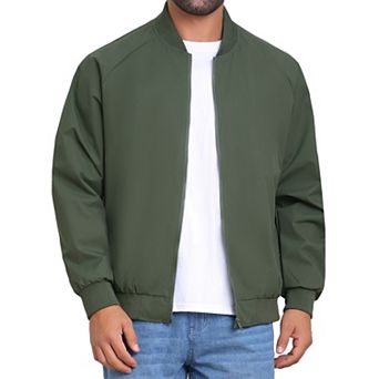 Men's Casual Stylish Lightweight Full Zip Up Bomber Jacket