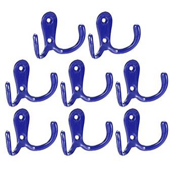 Wall Hooks, 8 pc Zinc Alloy Double Prong Retro Hook for Hanging Towel Backpack Keys